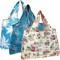 Wrapables Large Foldable Tote Nylon Reusable Grocery Bag, 3 Pack